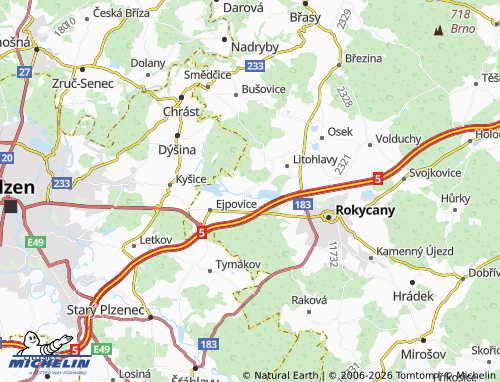 Mappa MICHELIN Klabava - ViaMichelin