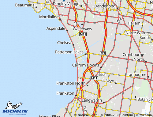 MICHELIN Carrum map - ViaMichelin