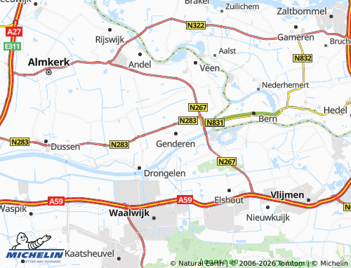 MICHELIN Genderen map - ViaMichelin
