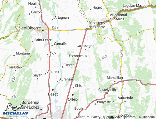 Carte MICHELIN Escondeaux - ViaMichelin