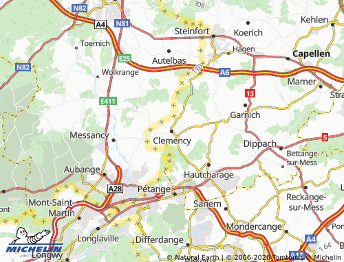 Carte MICHELIN Clemency - ViaMichelin