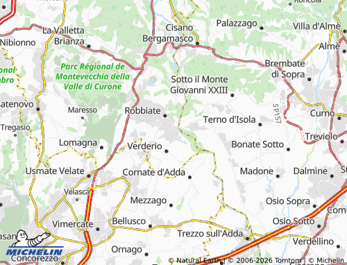 MICHELIN Paderno d'Adda map - ViaMichelin