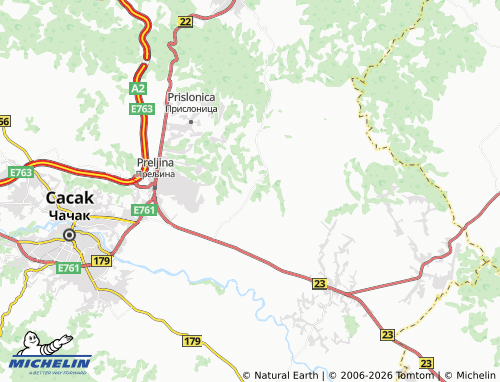 Carte MICHELIN Donja Trepča - ViaMichelin