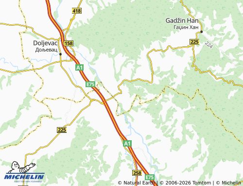 Mapa MICHELIN Toponica - ViaMichelin