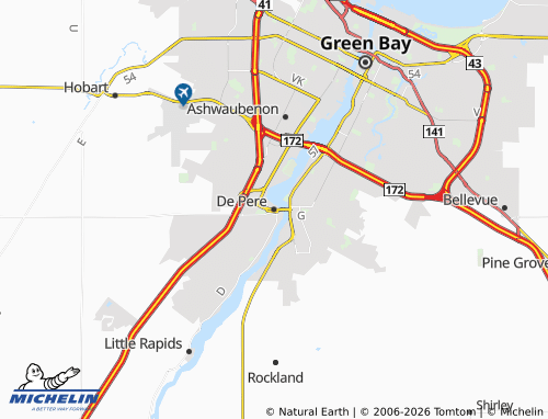 Mapa MICHELIN De Pere - ViaMichelin