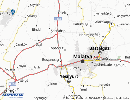 MICHELIN Topsöğüt map - ViaMichelin