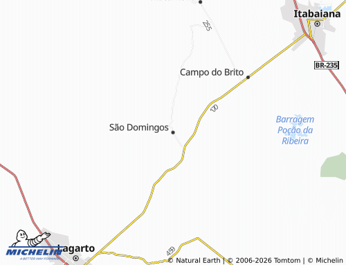 MICHELIN São Domingos map - ViaMichelin