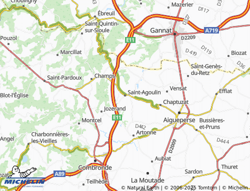 MICHELIN Saint-Agoulin map - ViaMichelin