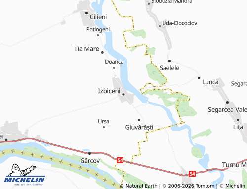 MICHELIN-Landkarte Izbiceni - ViaMichelin