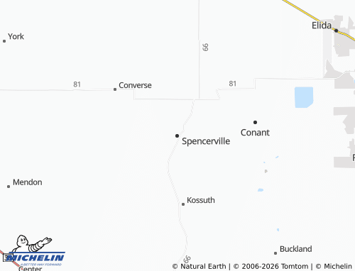 Kaart MICHELIN Spencerville - ViaMichelin