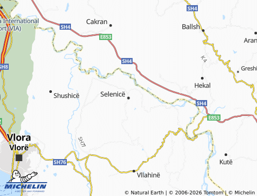 MICHELIN Selenicë map - ViaMichelin