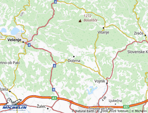 Mapa MICHELIN Dobrna - ViaMichelin
