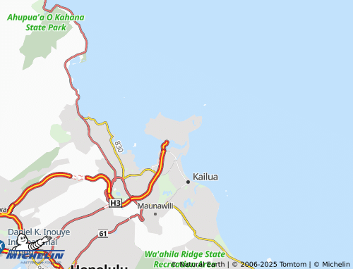 Carte MICHELIN Kaneohe Marine Corps Base Headquarters - ViaMichelin
