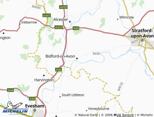 MICHELIN Bidford-on-Avon map - ViaMichelin