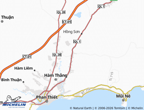 Mapa MICHELIN Hàm Đức - ViaMichelin