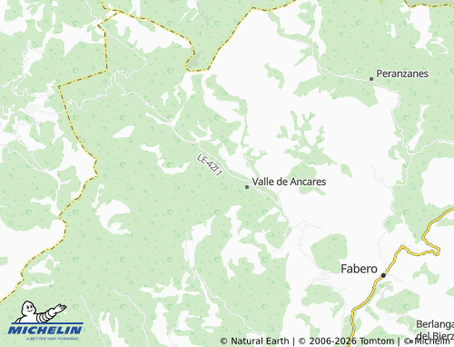 MICHELIN Pereda de Ancares map - ViaMichelin