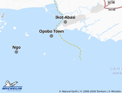 MICHELIN Okou Minima map - ViaMichelin