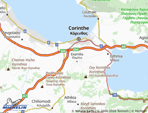 Mapa MICHELIN Dafni - ViaMichelin