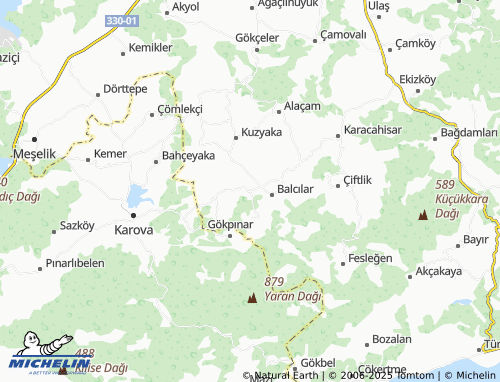 MICHELIN Kısırlar map - ViaMichelin