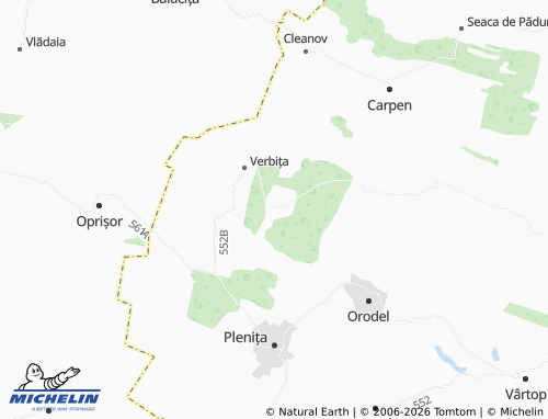Mappa MICHELIN Verbicioara - ViaMichelin