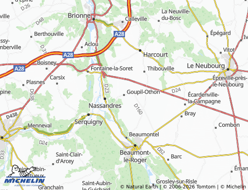 Kaart MICHELIN Goupil-Othon - ViaMichelin