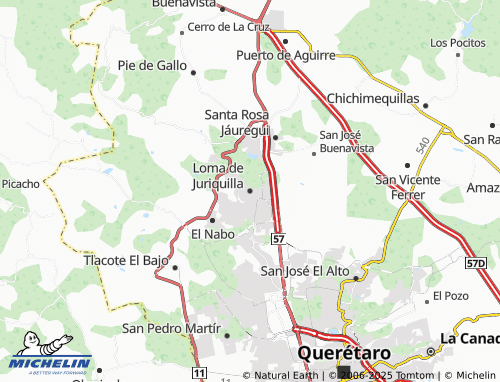 MICHELIN Loma de Juriquilla map - ViaMichelin