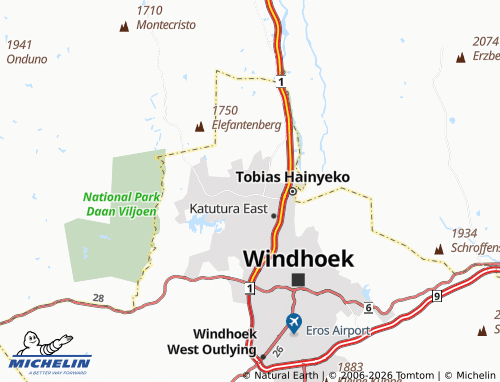 MICHELIN Okuryangava map - ViaMichelin
