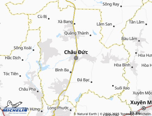 MICHELIN Châu Đức map - ViaMichelin