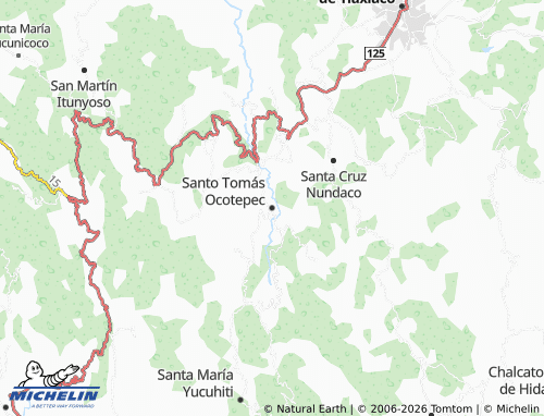 MICHELIN Santo Tomás Ocotepec map - ViaMichelin