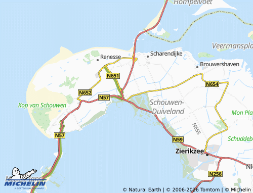 MICHELIN Serooskerke Schouwen map - ViaMichelin