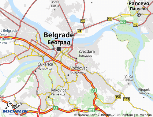 Mapa MICHELIN Zvezdara - ViaMichelin