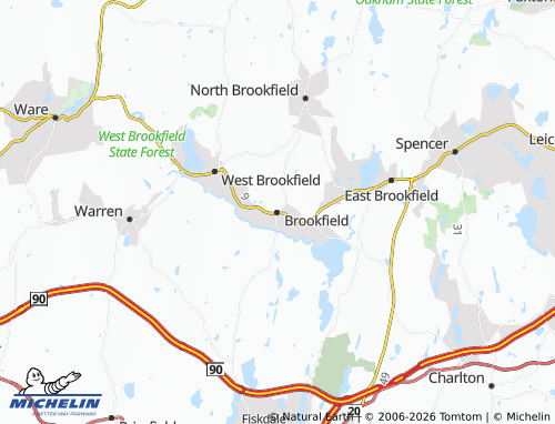Mappa MICHELIN Brookfield - ViaMichelin