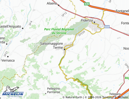 MICHELIN Salsomaggiore Terme map - ViaMichelin