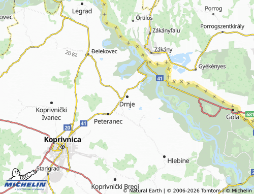 Mapa MICHELIN Drnje - ViaMichelin