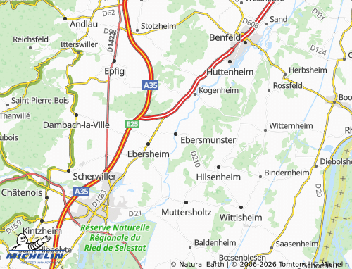 Mapa MICHELIN Ebersmunster - ViaMichelin
