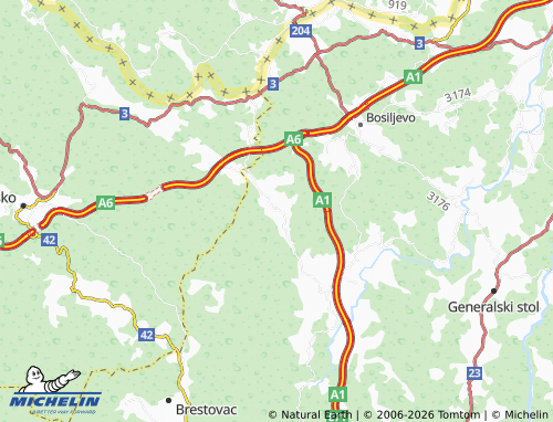 Mapa MICHELIN Ponikve - ViaMichelin