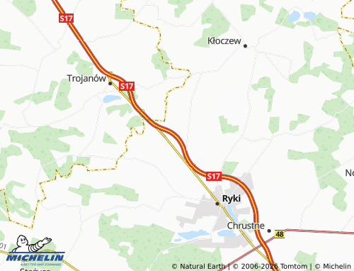 MICHELIN Stara Dąbia map - ViaMichelin