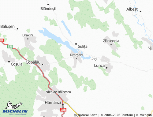 MICHELIN Dracșani map - ViaMichelin