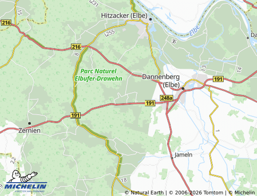 MICHELIN Karwitz map - ViaMichelin