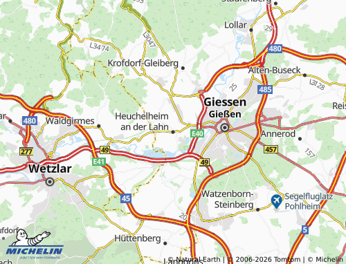 MICHELIN Heuchelheim map - ViaMichelin