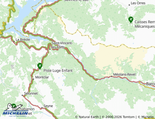 MICHELIN Le Lauzet-Ubaye map - ViaMichelin