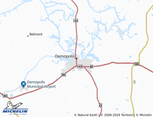 Kaart MICHELIN Demopolis - ViaMichelin