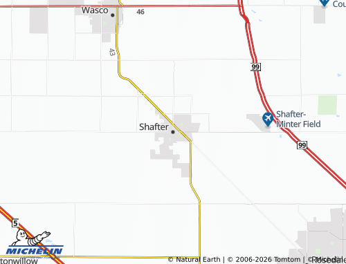 Mappa MICHELIN Shafter - ViaMichelin