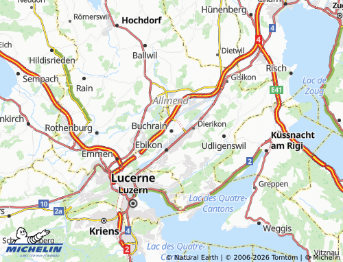 Carte MICHELIN Buchrain - ViaMichelin