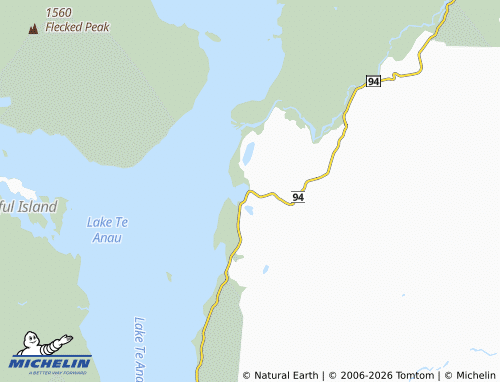 Mapa MICHELIN Te Anau Downs - ViaMichelin