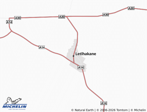 MICHELIN Letlhakane map - ViaMichelin