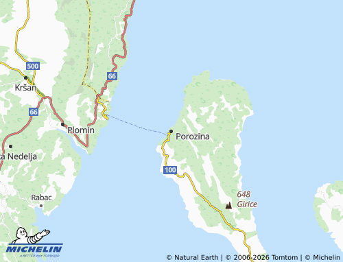 MICHELIN Porozina map - ViaMichelin