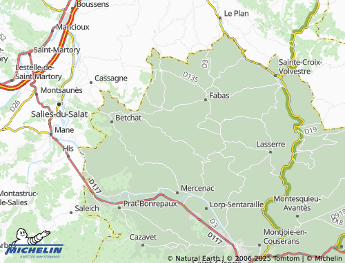 MICHELIN Bergé map - ViaMichelin