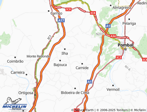 MICHELIN Feteira map - ViaMichelin