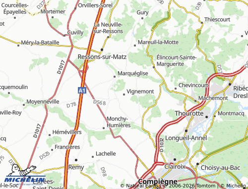 MICHELIN Vignemont map - ViaMichelin